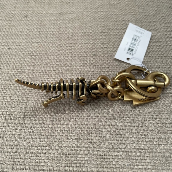 Coach Small Rexy Skeleton Bag Charm in colour brass - Picture 4 of 13